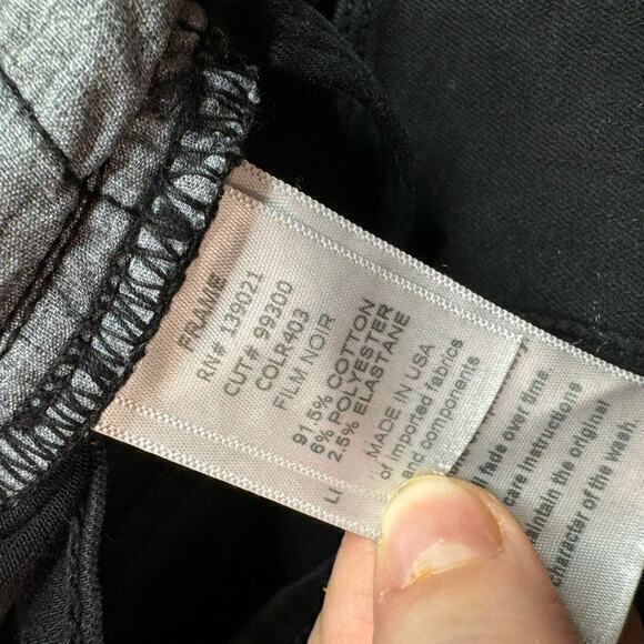 Frame Le Skinny De Jeanne Distressed Ripped Black Jeans Size‎ 26 - Picture 6 of 7